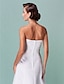 Χαμηλού Κόστους Νυφικά Φορέματα-Δεξίωση Φορεματα για γαμο Γραμμή Α Στράπλες Στράπλες Μακρύ Δαντέλα πάνω από σατέν Νυφικά φορέματα Με Δαντέλα 2024