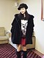 お買い得  レディース・ファー ＆　フェイクファーコート-Women&#039;s Elegant Faux Fur Pure Color Hoodie Long Sleeve Coat