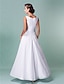 cheap Wedding Dresses-A-Line Bateau Neck Ankle Length All Over Lace Made-To-Measure Wedding Dresses with Ruched by LAN TING BRIDE® / Little White Dress