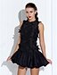 billige Kjoler for Spesielle Anledninger-Ball Gown Jewel Neck Short / Mini Organza / Taffeta Dress with Beading / Ruffles / Flower by TS Couture®
