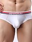 cheap Men&#039;s Exotic Underwear-Men&#039;s Print Striped Briefs Underwear Super Sexy Ice Silk 1 PC Red M