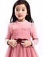 levne Dívčí oblečení-Girls &#039; Dlouhý rukáv Jednobarevné 3D tištěná grafika Šaty Bavlna Šaty Jaro Podzim Zima