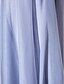 Недорогие Платья для выпускного-А-силуэт Цветовые блоки Платье Праздники Коктейльная вечеринка С коротким шлейфом С короткими рукавами Круглый вырез Тюль с Пуговицы 2023