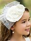 Недорогие Свадебный головной убор-Тюль и перо девушки цветка детский цветок головной убор
