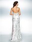cheap Special Occasion Dresses-Sheath / Column Strapless Sweetheart Floor Length Sequined Prom Formal Evening Military Ball Dress with Beading Sash / Ribbon Flower