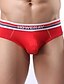 cheap Men&#039;s Exotic Underwear-Men&#039;s Print Striped Briefs Underwear Super Sexy Ice Silk 1 PC Red M