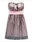 cheap Women&#039;s Dresses-J.K Women&#039;s Strapless Mesh Solid Colored Dress
