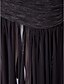 Χαμηλού Κόστους Φορέματα Χορού Αποφοίτησης-Ίσια Γραμμή Μικρό Μαύρο Φόρεμα Κοκτέιλ Πάρτι Χοροεσπερίδα Φόρεμα Λουριά Κάτω από το γόνατο Σιφόν Ελαστικό Σατέν με Πιασίματα 2021