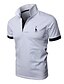 cheap Men&#039;s Polos-Men&#039;s Solid Colored Polo - Cotton Formal Casual / Daily Work White / Black / Yellow / Red / Navy Blue / Dark Gray / Green / Short Sleeve