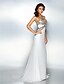 Χαμηλού Κόστους Βραδινά Φορέματα-Ίσια Γραμμή Όμορφη Πλάτη Φόρεμα Επίσημο Βραδινό Ουρά Αμάνικο Λαιμός Σιφόν με Κρυστάλλινη λεπτομέρεια 2023