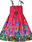 Недорогие Платья-Девушки &#039; Без рукавов Цветочный принт 3D печатная графика Платья Платье Лето