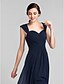 cheap Bridesmaid Dresses-Sheath / Column Bridesmaid Dress Sweetheart Sleeveless Elegant Floor Length Chiffon with Criss Cross / Draping