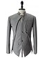 cheap Men&#039;s Outerwear-Formal / Work Regular Blazer, Solid Colored Long Sleeve Cotton White / Black / Gray L / XL / XXL