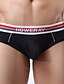 cheap Men&#039;s Exotic Underwear-Men&#039;s Print Striped Briefs Underwear Super Sexy Ice Silk 1 PC Red M