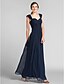 cheap Bridesmaid Dresses-Sheath / Column Bridesmaid Dress Sweetheart Sleeveless Elegant Floor Length Chiffon with Criss Cross / Draping