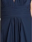Χαμηλού Κόστους Φορέματα Παρανύμφων-Ίσια Γραμμή Δένει στο Λαιμό Μέχρι το γόνατο Σιφόν Φόρεμα Παρανύμφων με Πιασίματα / Που καλύπτει