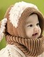 abordables Accesorios para niños-perro de la moda caliente capa casquillo de lana chal de los niños con bufandas para 6-36 meses
