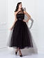 זול שמלות קוקטייל-A-line קוקטייל שחור שמלת וינטג&#039; שמלת ליל כל הקדושים באורך קרסול ללא שרוולים רביעית Addams משפחתית טול עם דפוס קפלים/הדפס 2024
