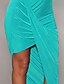 お買い得  レディーススカート-女性のソリッドピンク/ブルー/黒のスカート、非対称セクシー