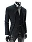 cheap Men&#039;s Outerwear-Formal / Work Regular Blazer, Solid Colored Long Sleeve Cotton White / Black / Gray L / XL / XXL