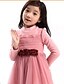 levne Dívčí oblečení-Girls &#039; Dlouhý rukáv Jednobarevné 3D tištěná grafika Šaty Bavlna Šaty Jaro Podzim Zima