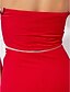 billige Fest kjoler-skede/søjle minimalistisk elegant gallakjole formel aftenkjole stropløs ærmeløs gulvlang jersey med split foran