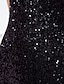 preiswerte Abendkleider-Eng anliegend Elegant Kleid kleid hochzeitsgast Abiball Boden-Länge Ärmellos V Ausschnitt Pailletten V Zurück mit Paillette 2023