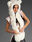 tanie Damskie płaszcze z futrem naturalnym i sztucznym-Damskie Sztuczne futro Solidne kolory Biały