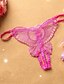 abordables Culottes-Femme strings &amp; Tangas / Sous-vêtements Ultra Sexy - Découpé, Couleur Pleine Taille médiale Fuchsia Rouge Rose Taille unique