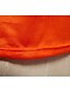 Недорогие Женские блузы-Жен. Футболка Хлопок Классический Однотонный Оранжевый
