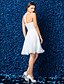 Χαμηλού Κόστους Φορέματα για Ειδικές Περιστάσεις-Γραμμή Α / Πριγκίπισσα Με Κόσμημα Μέχρι το γόνατο Οργάντζα Φόρεμα με Χάντρες / Λεπτομέρεια με πέρλα με