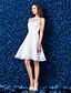 Χαμηλού Κόστους Φορέματα για Ειδικές Περιστάσεις-Γραμμή Α / Πριγκίπισσα Με Κόσμημα Μέχρι το γόνατο Οργάντζα Φόρεμα με Χάντρες / Λεπτομέρεια με πέρλα με