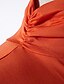 billige Kvinde toppe-Bomull T-skjorte Dame - Ensfarget Grunnleggende Oransje