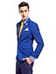 cheap Cufflinks-Pool Solid Colored Slim Fit Polyester Suit - Notch Slim Notch One-Button Single Breasted One-button