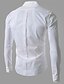 cheap Men&#039;s Shirts-Men&#039;s Daily Plus Size Cotton Shirt - Solid Colored White / Long Sleeve / Spring / Fall