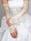 tanie Rękawiczki na przyjęcia-satynowe rękawiczki bez palców ślubne długość opera z koronki (więcej kolorów)