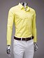 levne Košile-žlutá slim fit košile s dlouhým rukávem