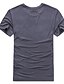 abordables Ropa para hombre-Hombre Moderno Trabajo Camiseta, Escote Redondo Un Color Gris / Manga Corta / Verano