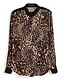 ieftine Bluze &amp; Cămăși Damă-Femei Leopard Printed Button Casual jos șifon Shirt Bluza