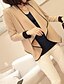 baratos Casacos de mulher-WeiMeiJia® Women&#039;s All Matches Long Sleeve Loose Contrast Color Short Coat