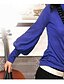 cheap Women&#039;s Tops-Women&#039;s Solid Color Blue / White / Black / Gray T-Shirts , Casual / Work High-Neck Long Sleeve