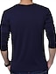 ieftine Tricouri casual pentru bărbați-Bărbați Tricou Bloc Culoare Dungi Rotund Alb Bleumarin Manșon Lung Mărime Plus Zilnic Sport Peteci Zvelt Topuri Activ / Vară / Vară