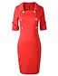 cheap Women&#039;s Dresses-Women&#039;s Work Chic &amp; Modern Sheath Dress - Solid Colored Formal Style Square Neck