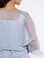 preiswerte Kleider für die Brautmutter-Eng anliegend Schmuck Kurz / Mini Chiffon Brautmutterkleid mit Perlenstickerei durch LAN TING BRIDE®