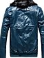cheap Men&#039;s Outerwear-Men PU/Faux Leather Outerwear , Without Lining