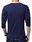 ieftine Tricouri casual pentru bărbați-Bărbați Tricou Mată În V Alb Negru Gri Albastru Manșon Lung Mărime Plus Zilnic Sport Topuri Bumbac