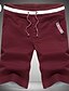 cheap Men&#039;s Pants-Men&#039;s Daily Cotton Shorts Pants - Print Solid Colored Summer Wine White Black M / L / XL