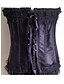 cheap Corsets &amp; Shapewear-Women&#039;s Lace / Satin Lace Up Corsets / Overbust Corset / Corset Set - Solid Colored Black S M L
