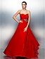 Χαμηλού Κόστους Φορέματα ειδικών περιστάσεων-Γραμμή Α Καρδιά Ουρά Σιφόν Ανοικτή Πλάτη Χοροεσπερίδα / Επίσημο Βραδινό Φόρεμα με Χάντρες / Χιαστί / Πιασίματα με TS Couture®