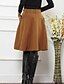 cheap Women&#039;s Skirts-Women&#039;s Casual/Daily Knee-length Skirts,Simple Street chic A Line Solid Winter Fall